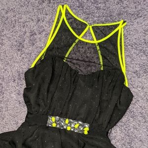 Princess Vera Wang Black Neon Dress - NWOT